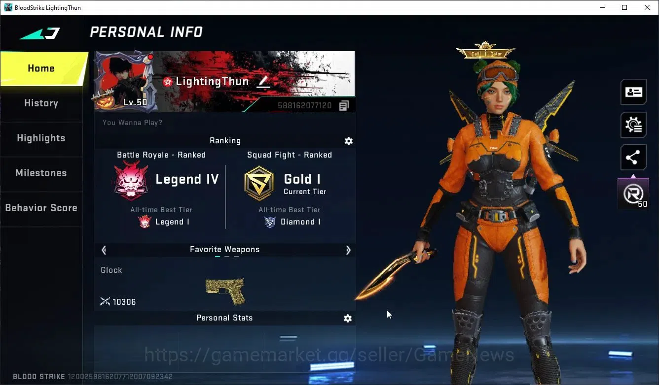 Blood Strike Accounts Collab Skin ASIA|ETERNAL AUG,Karl98K+MELEE TalonKnife,Kukri,AXE|Collab Enzo-Kraken,BLEACH TOSHIRO,TR 2