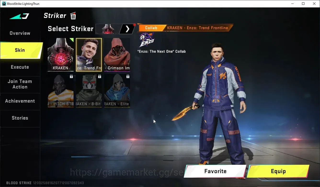 Blood Strike Accounts Collab Skin ASIA|ETERNAL AUG,Karl98K+MELEE TalonKnife,Kukri,AXE|Collab Enzo-Kraken,BLEACH TOSHIRO,TR 3