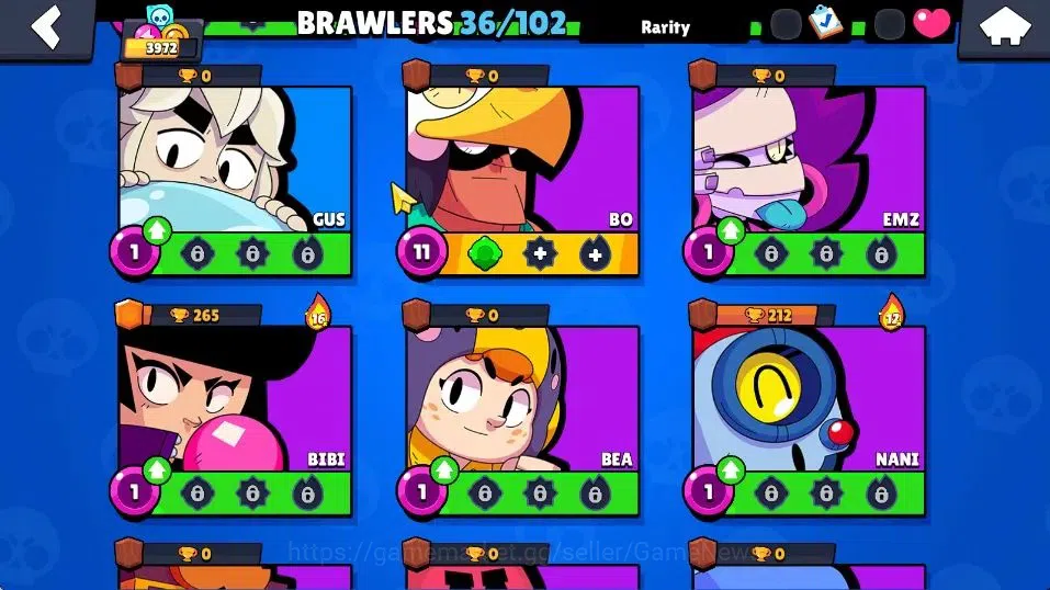 Brawl Stars Accounts 3972 Trophies, 36 Brawlers, 7 Max Lvl , 3 Mythic [ image 10