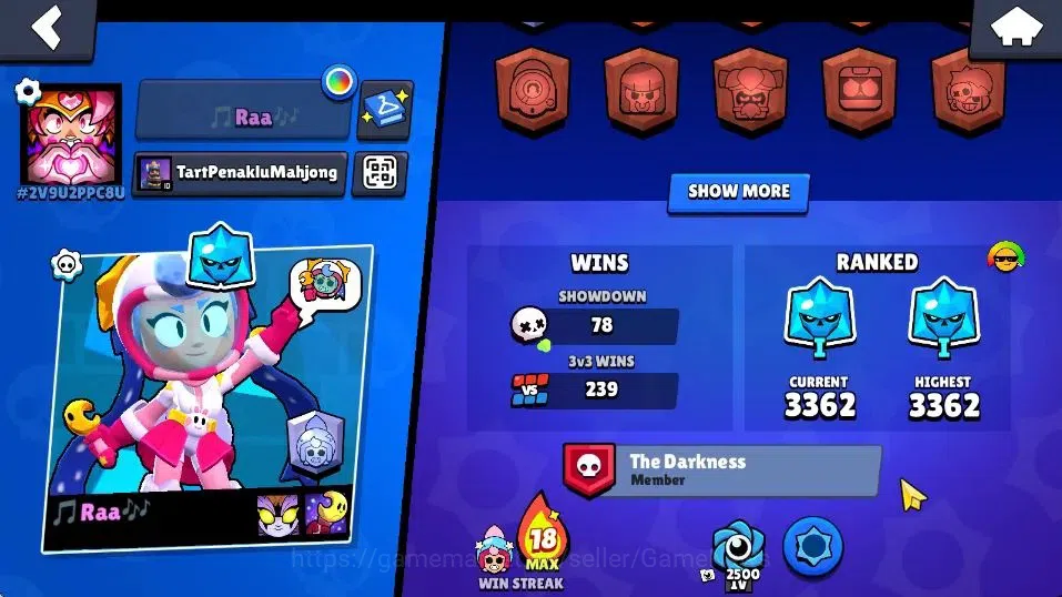 Brawl Stars Accounts 3972 Trophies, 36 Brawlers, 7 Max Lvl , 3 Mythic [ image 3