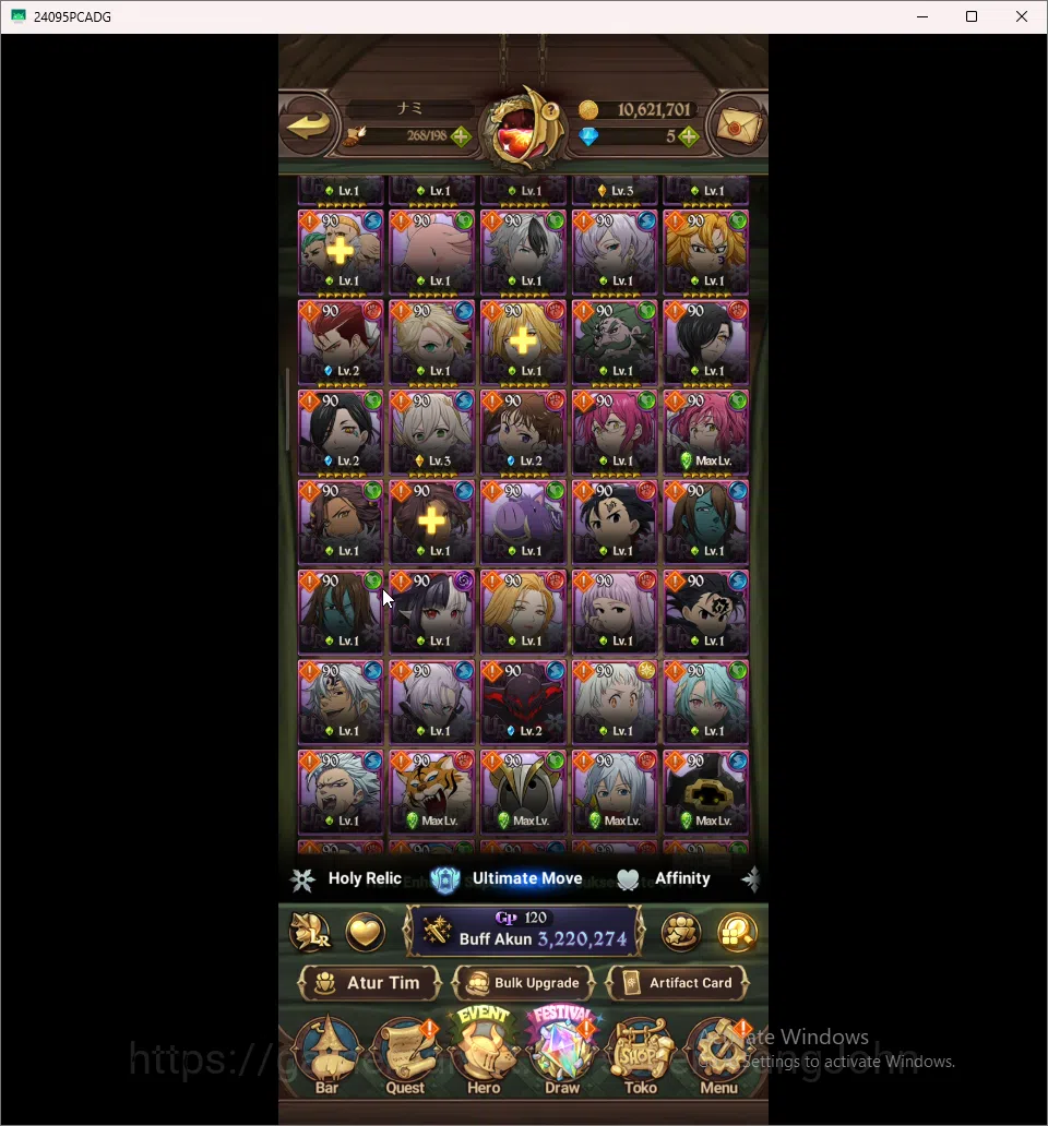 The Seven Deadly Sins: Grand Cross Accounts Others ASIA | 3.2M CC | 1 LR Elizabet 5 UR Salos Merlin&Esca 3/6 ODK WKGowter 3