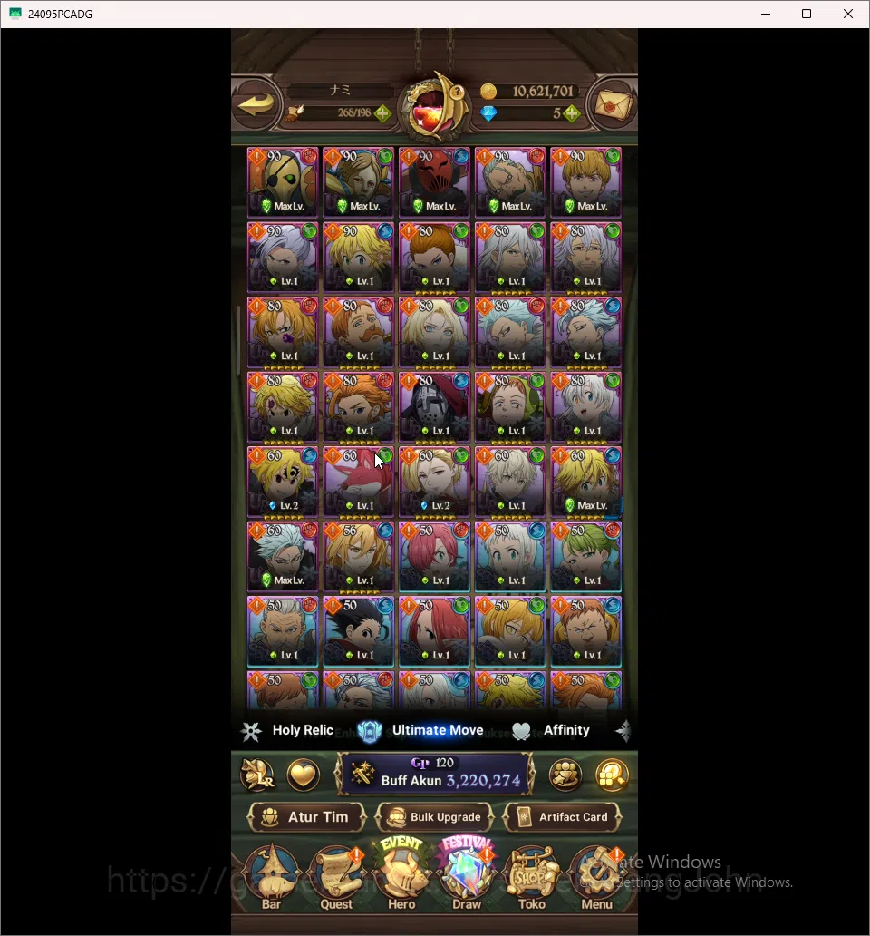 The Seven Deadly Sins: Grand Cross Accounts Others ASIA | 3.2M CC | 1 LR Elizabet 5 UR Salos Merlin&Esca 3/6 ODK WKGowter 4