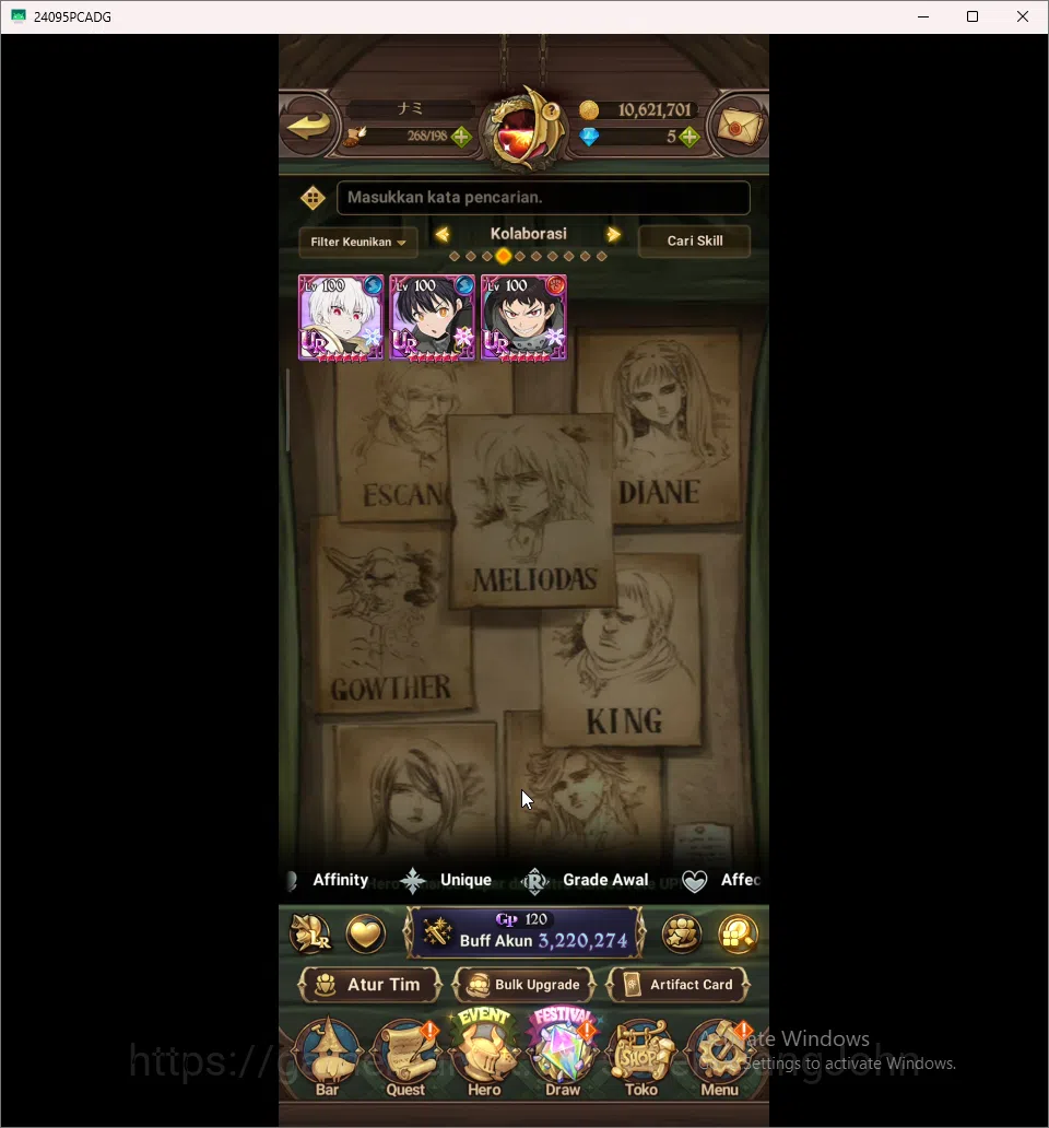 The Seven Deadly Sins: Grand Cross Accounts Others ASIA | 3.2M CC | 1 LR Elizabet 5 UR Salos Merlin&Esca 3/6 ODK WKGowter 5