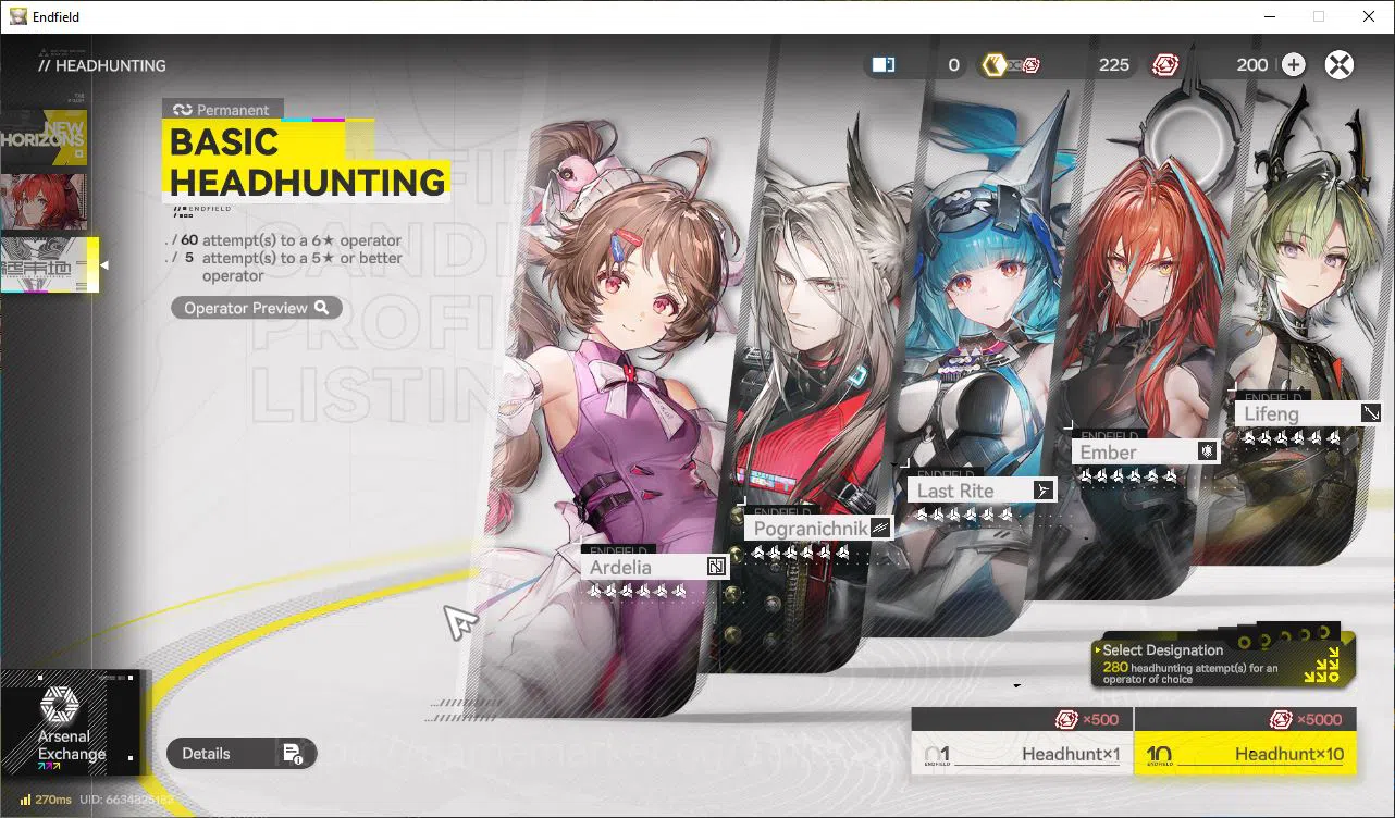 Arknights: Endfield Accounts NA/EU Lv2 Day 10|Starter| 1SSR (Leavetain)+7SR Operators|1 6*+4 5* Wp|Male Mc|GrypLink|Take 4