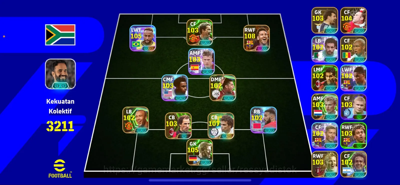 eFootball Accounts Legends & Iconic Players COLECTIVE 3211+ | BIG TIME MESSI MSN x NEW NEYMAR JR x NEW PEPE x M OWEN x DANI 1