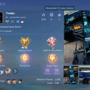 Mobile Legends: Bang Bang Accounts Others Hero 65|Skin 78|Epic Moskov,Iritel,Karrie,Lunox,Khufra,Uranus|Lightborn