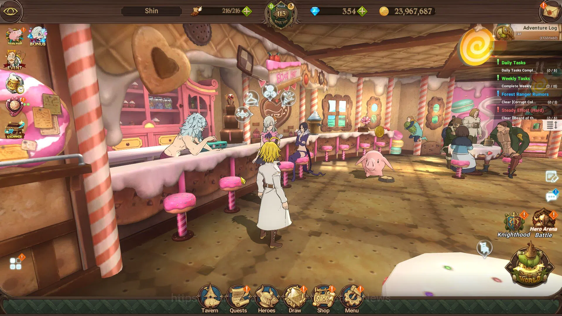 The Seven Deadly Sins: Grand Cross Midgame Asia|5,1 M CC|354 DM+190 LS|2 LR+9 UR+Collab[Fire  image 1