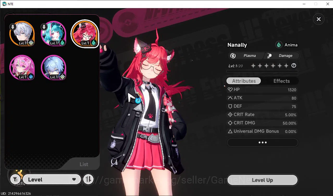 Neverness to Everness Accounts GLOBAL EU |HL 3| 1 SSR Limited Meta Nanally | 3 SR image 1