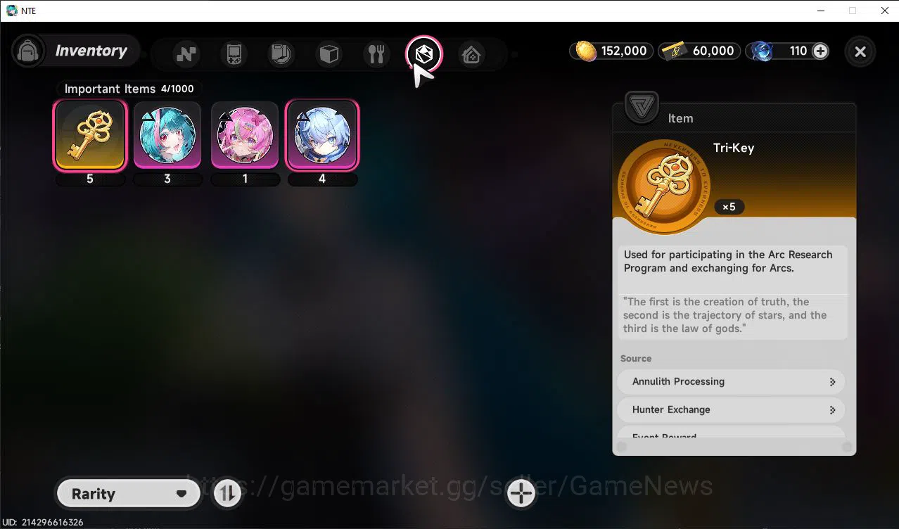 Neverness to Everness Accounts GLOBAL EU |HL 3| 1 SSR Limited Meta Nanally | 3 SR image 7