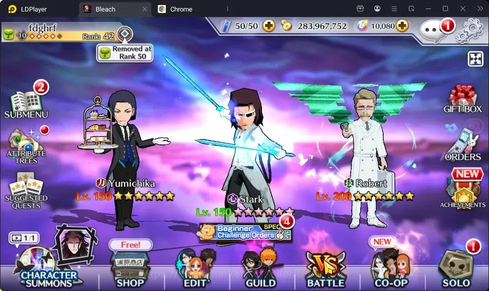 Bleach: Brave Souls Accounts Starter Global |126K BP+10K Orb|Fresh Story|RobertTYBW24,Yumichika The 1