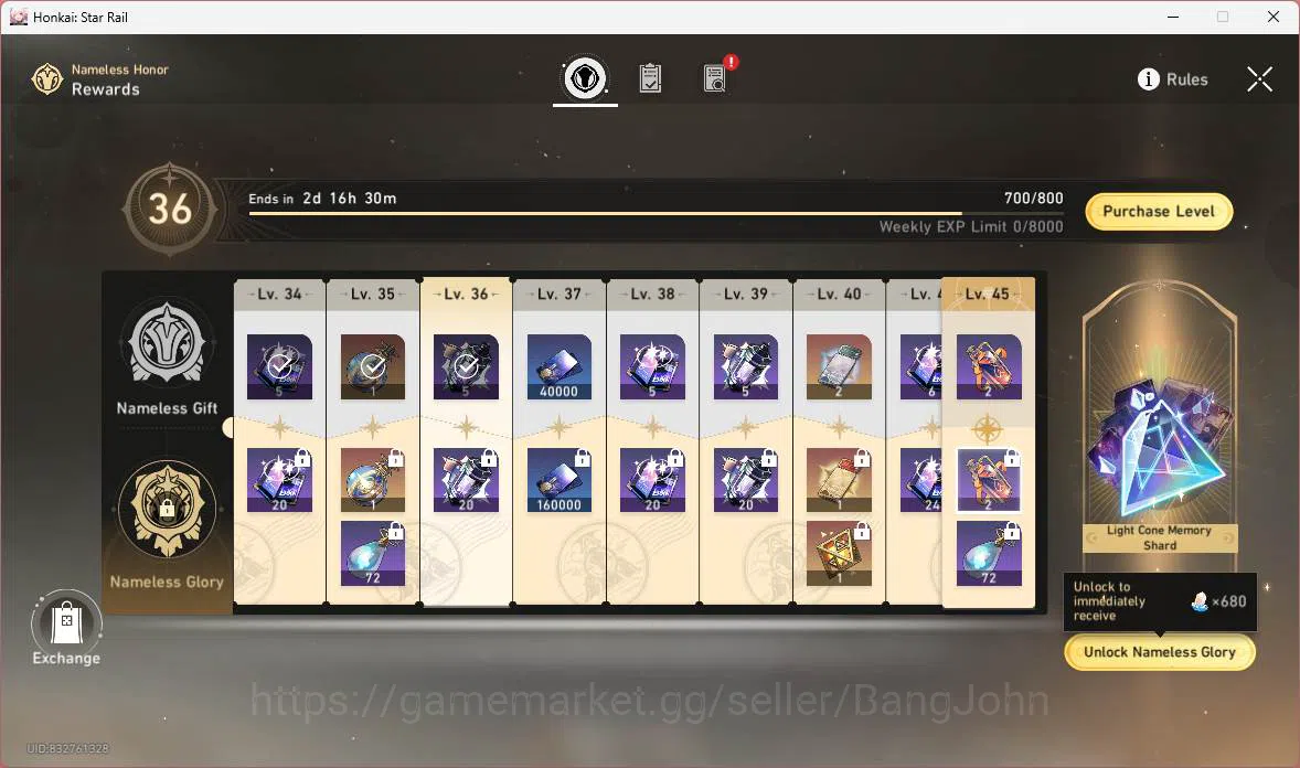 Honkai Star Rail Accounts ASIA|TL69|13limit|Premteam(PhainonE2+sign,castoric image 11