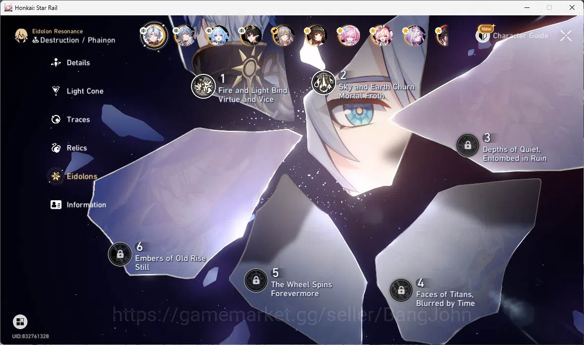 Honkai Star Rail Accounts ASIA|TL69|13limit|Premteam(PhainonE2+sign,castoric image 14