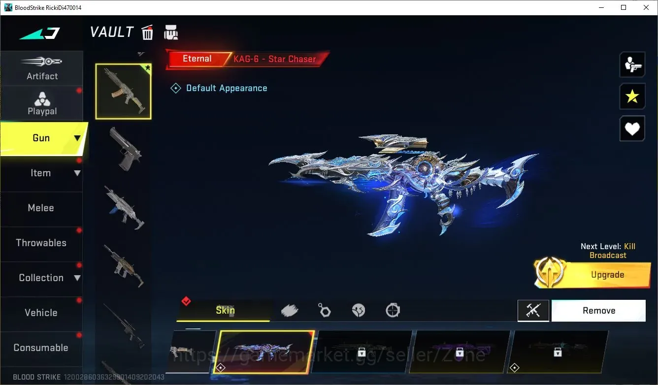 Blood Strike Accounts Others ASIA|Fresh Account|1 ETERNAL: KAG-6 Star Chaser|2 Legendary Chests|1 Epic Name Card | 1 Rare 1