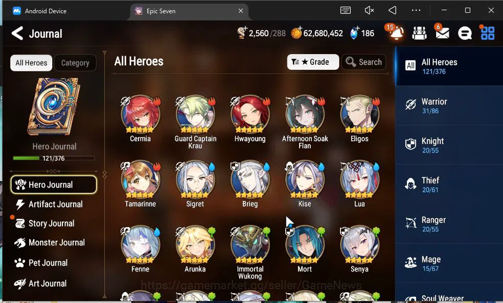 Epic Seven Accounts GLOBAL Unverif|New Era|9 ML(Belian,A Tywin,Straze, image 12