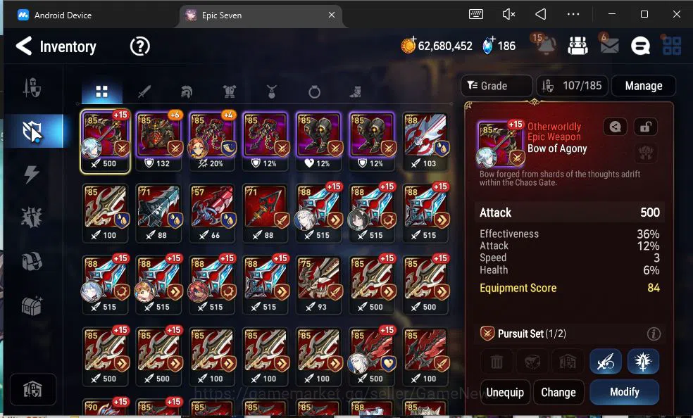Epic Seven Accounts GLOBAL Unverif|New Era|9 ML(Belian,A Tywin,Straze, image 16