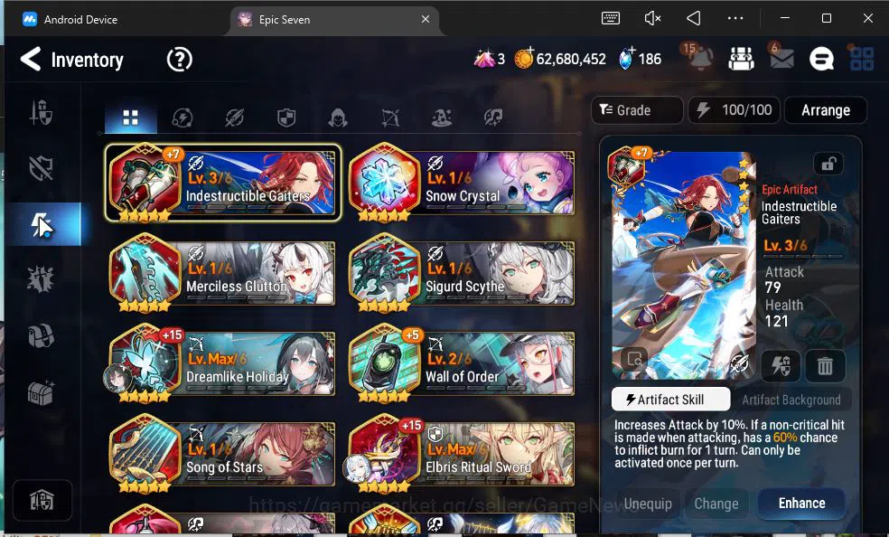 Epic Seven Accounts GLOBAL Unverif|New Era|9 ML(Belian,A Tywin,Straze, image 17