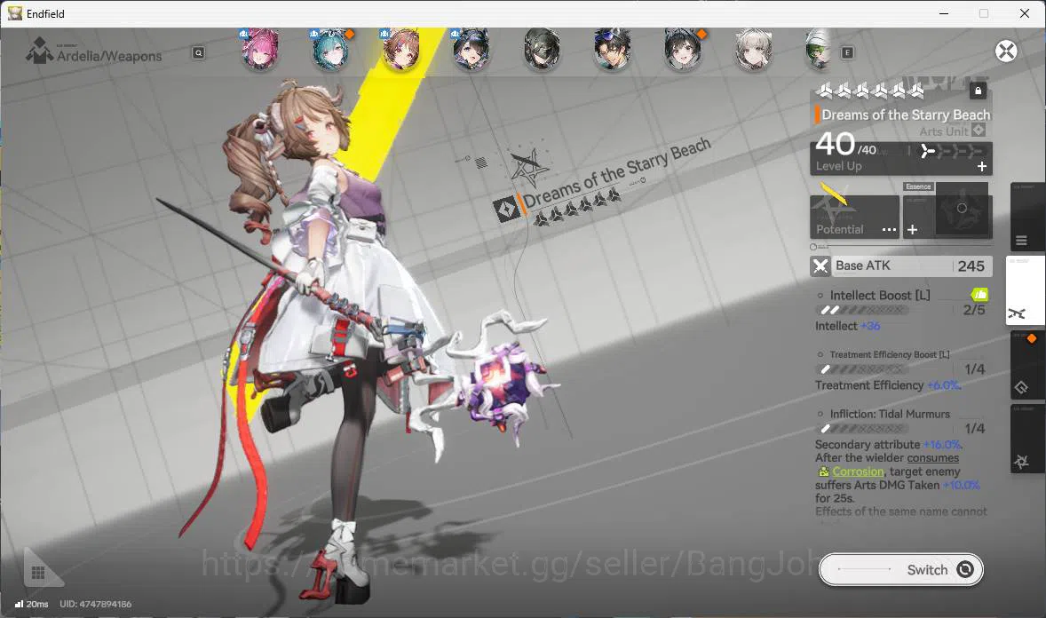 Arknights: Endfield Accounts ASIA, LVL 36, Yvonne sign, Ardelia sign p1, Tangta image 11