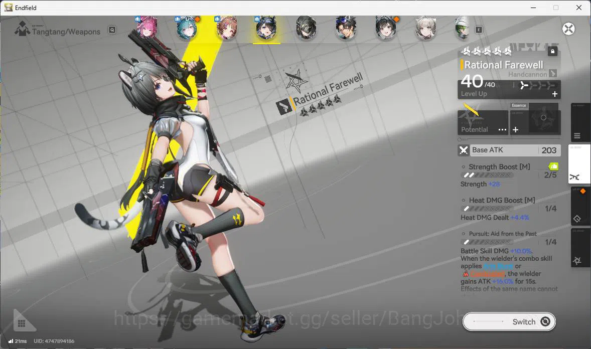 Arknights: Endfield Accounts ASIA, LVL 36, Yvonne sign, Ardelia sign p1, Tangta image 12