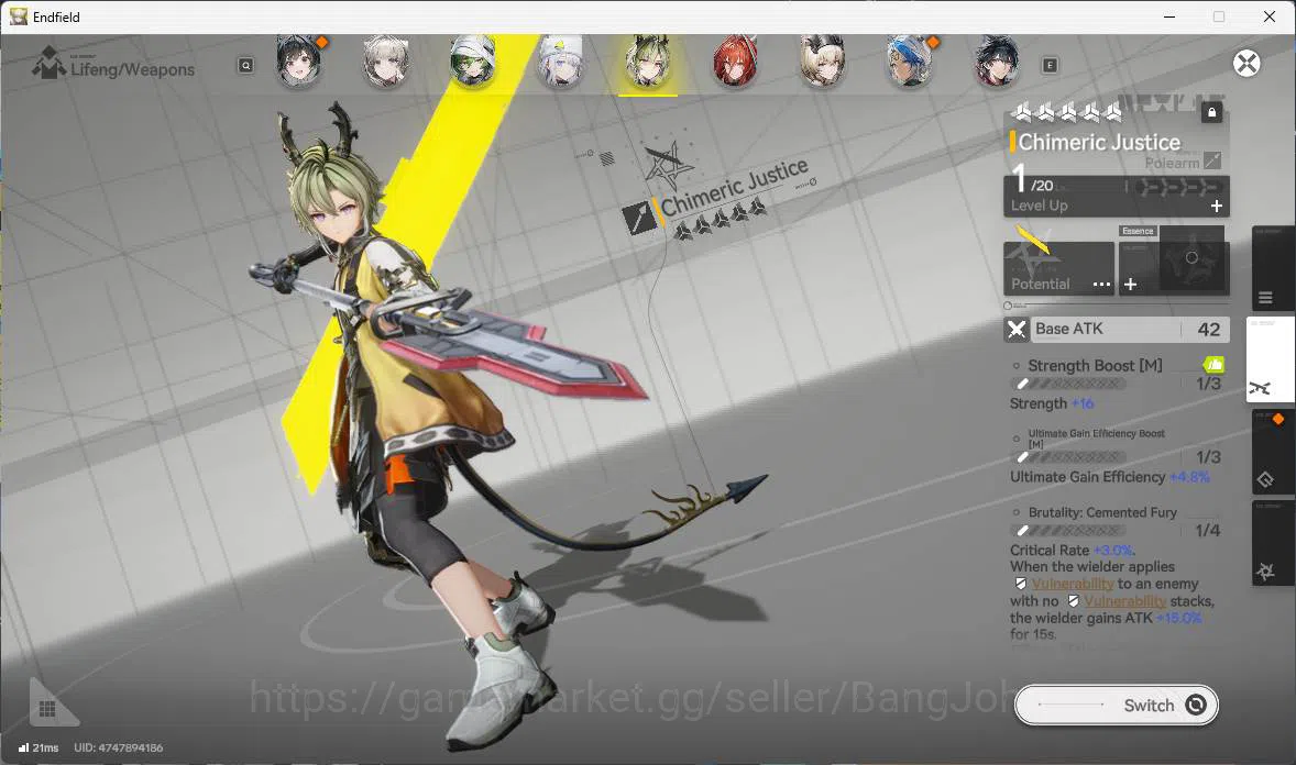 Arknights: Endfield Accounts ASIA, LVL 36, Yvonne sign, Ardelia sign p1, Tangta image 13
