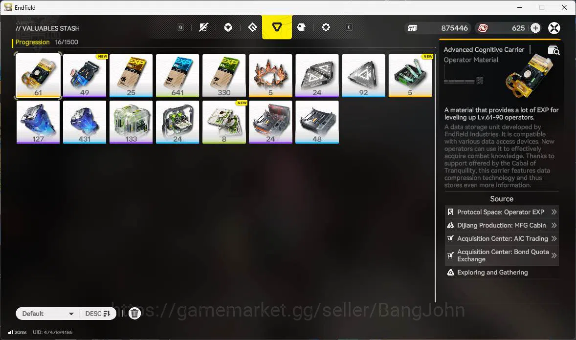 Arknights: Endfield Accounts ASIA, LVL 36, Yvonne sign, Ardelia sign p1, Tangta image 18