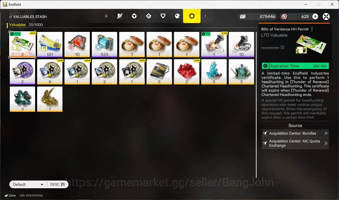 Arknights: Endfield Accounts ASIA, LVL 36, Yvonne sign, Ardelia sign p1, Tangta image 20
