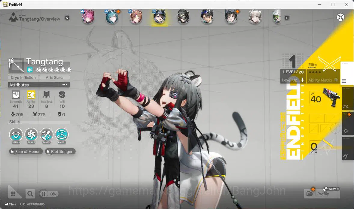 Arknights: Endfield Accounts ASIA, LVL 36, Yvonne sign, Ardelia sign p1, Tangta image 6