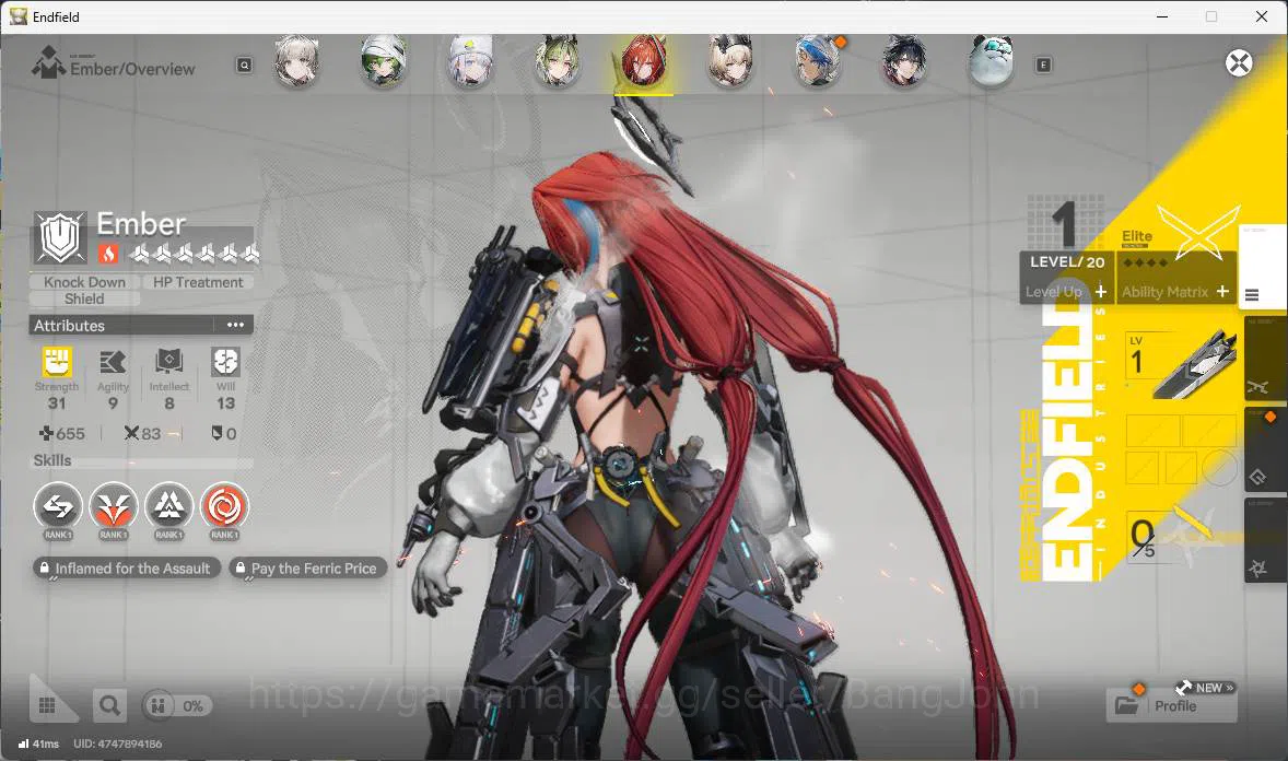 Arknights: Endfield Accounts ASIA, LVL 36, Yvonne sign, Ardelia sign p1, Tangta image 8