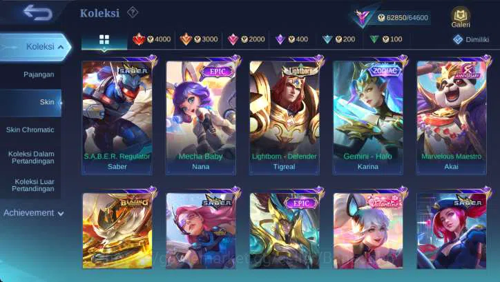 Mobile Legends: Bang Bang Accounts Hero 113 | Skin 227 | Legend Valir, HxH Harit, Tra image 10