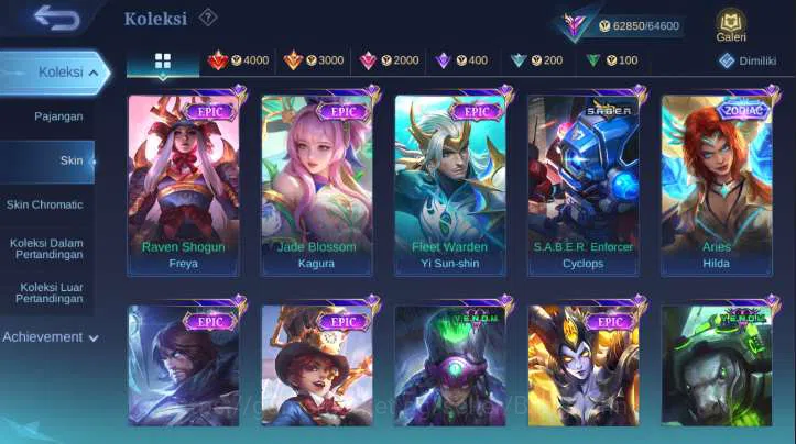 Mobile Legends: Bang Bang Accounts Hero 113 | Skin 227 | Legend Valir, HxH Harit, Tra image 11