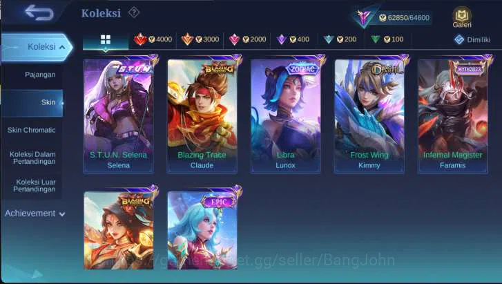 Mobile Legends: Bang Bang Accounts Hero 113 | Skin 227 | Legend Valir, HxH Harit, Tra image 13