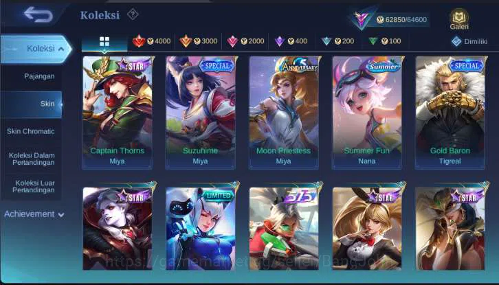 Mobile Legends: Bang Bang Accounts Hero 113 | Skin 227 | Legend Valir, HxH Harit, Tra image 14