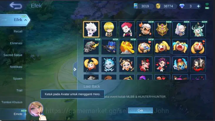 Mobile Legends: Bang Bang Accounts Hero 113 | Skin 227 | Legend Valir, HxH Harit, Tra image 6