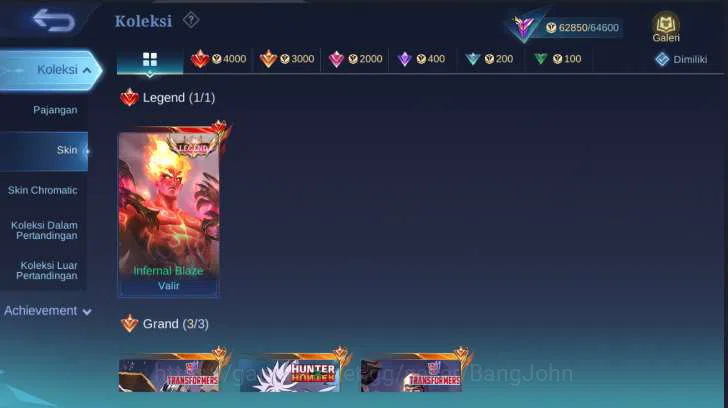 Mobile Legends: Bang Bang Accounts Hero 113 | Skin 227 | Legend Valir, HxH Harit, Tra image 7
