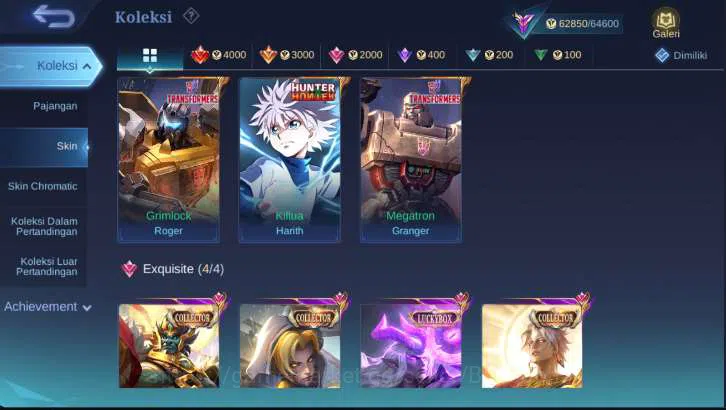 Mobile Legends: Bang Bang Accounts Hero 113 | Skin 227 | Legend Valir, HxH Harit, Tra image 8
