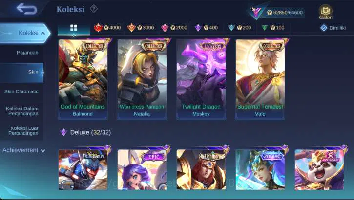 Mobile Legends: Bang Bang Accounts Hero 113 | Skin 227 | Legend Valir, HxH Harit, Tra image 9