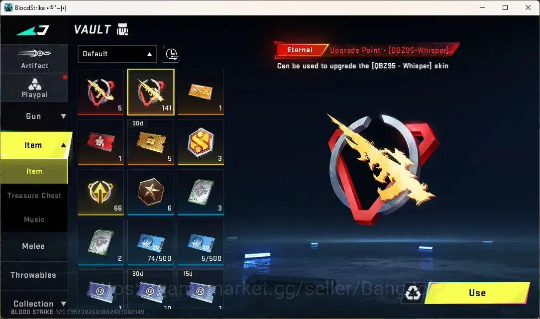Blood Strike Accounts ASIA | 1 ETERNAL: QBZ95-Whisper|2 ULTRA GUN|3 ULTR image 5