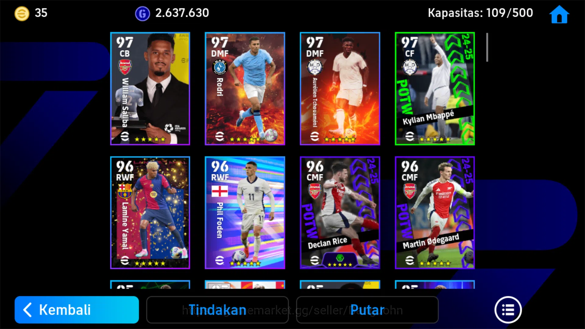 eFootball Accounts Android Pwr 3182 | ST: Haaland, Ait Nouri | BT: Pe image 2