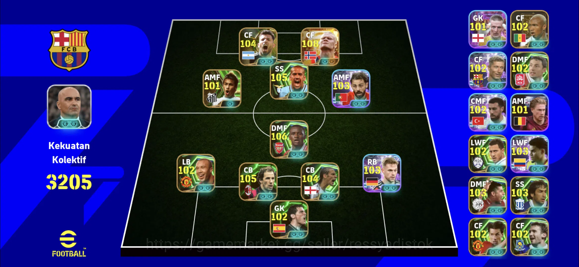 eFootball Accounts Legends & Iconic Players EFOOTBALL GOOD ACCOUNT | BIGTIME E HALAND,EPIC VERON,P VIERA,NEYMAR JR,I 1