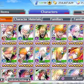 Bleach: Brave Souls Accounts High-End GLOBAL|50K Orb|TYBW24 Byakuya,8th Anniv White,Renew Ichigo,Reeper Izuru,Kido [Soi