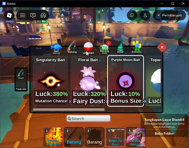 Roblox Accounts [Fish It] Lv 844 |1 SC (Element) 3 Myth (Bamboo,et image 5