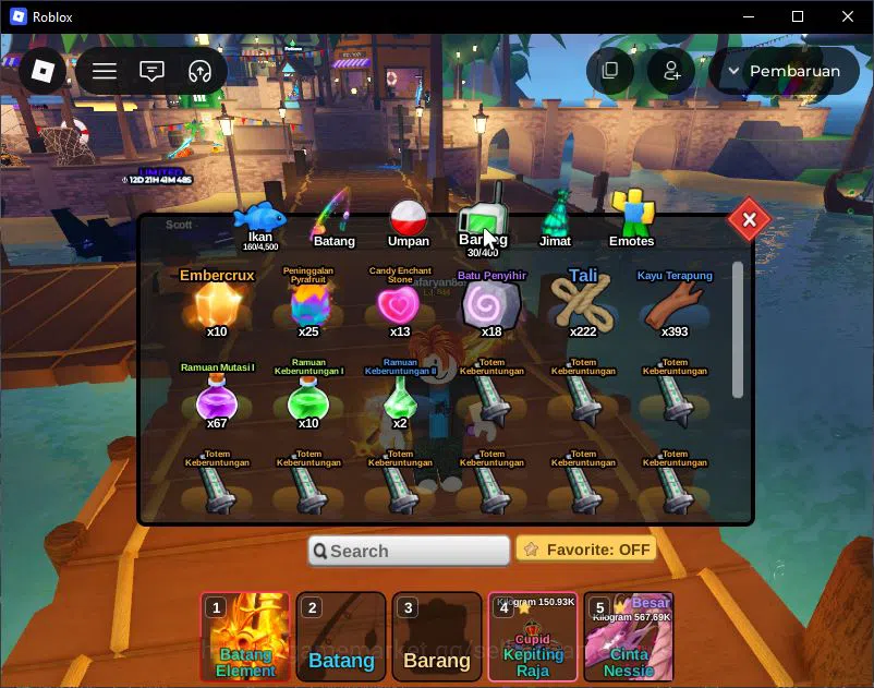 Roblox Accounts [Fish It] Lv 844 |1 SC (Element) 3 Myth (Bamboo,et image 6