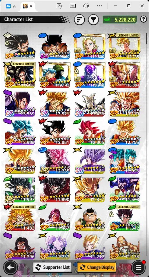 Dragon Ball Legends Accounts Global | Lvl 147|5.2M Total Power|977 CC|2 LR|4 UL image 13
