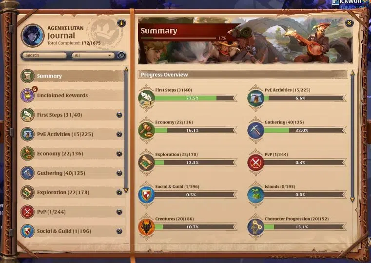 Albion Online Accounts High-End ASIA| 1,6M Total Fame - 6,86 Silver |T6 Ore Miner - T6 Great Fire Staff Build|SwiftClaw 13
