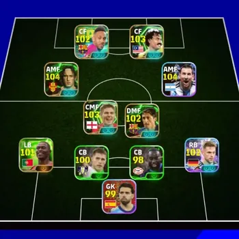 eFootball Accounts Legends & Iconic Players Android|Power 3152|8 Epic Francesco Totti,Dimitar Berbatov,P.E.Aubameyang,Eric