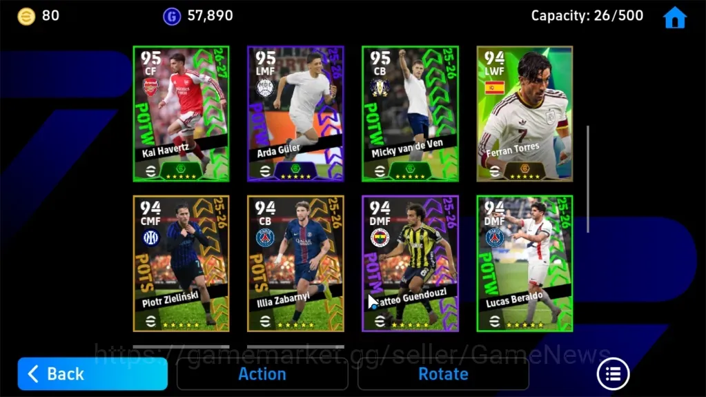 Buy eFootball Accounts - Android | Power 3152 | 8 Epic Francesco