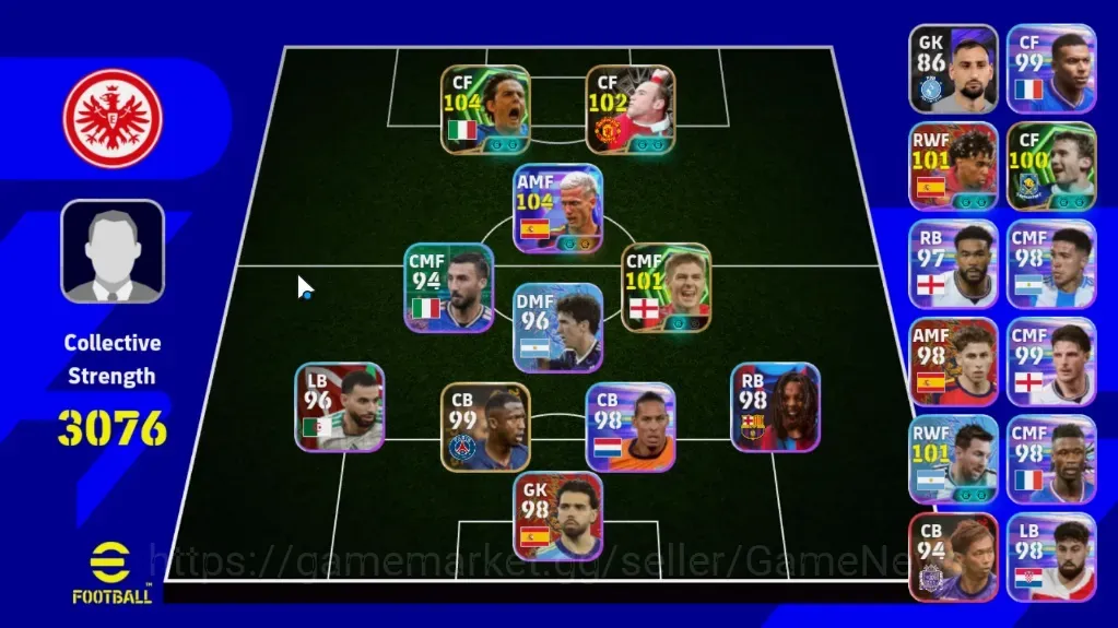 eFootball Accounts Legends & Iconic Players Android|Epic Fillippo Inzaghi,Wayne Rooney,Steven Gerrard,Andriy Shevchenko|Show 1
