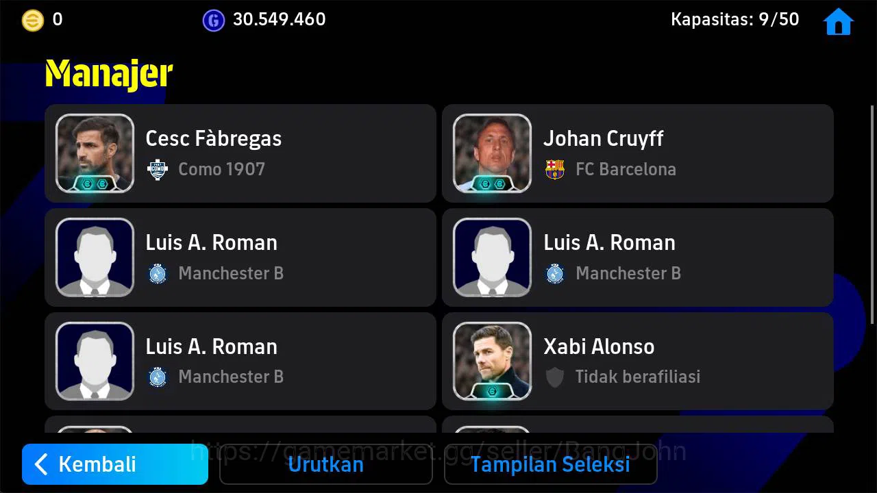 eFootball Accounts Power 3190, matthaus epic, X Alonso epic, Guti epi image 3