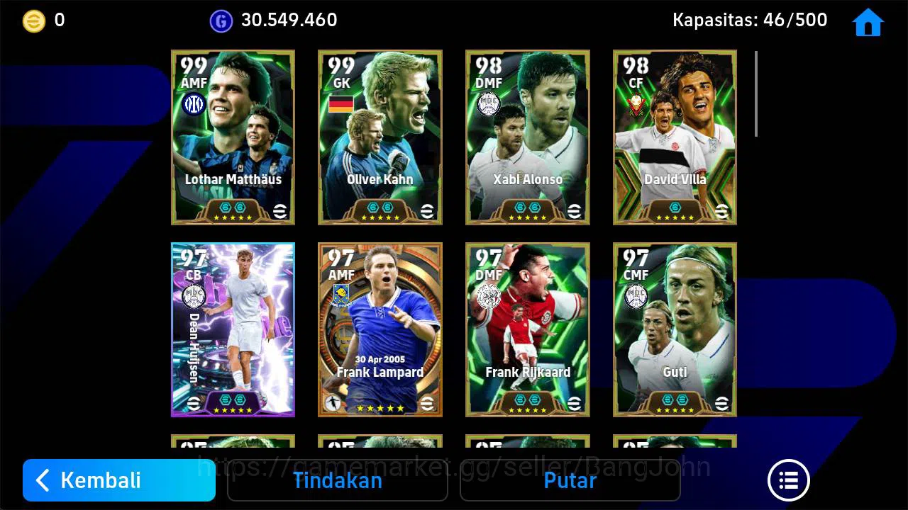 eFootball Accounts Power 3190, matthaus epic, X Alonso epic, Guti epi image 4