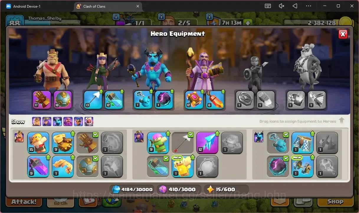 Clash of Clans Accounts Global | TH 12-BH 7 | LVL 88 | HH 6 | BK 22, AQ 24 image 11