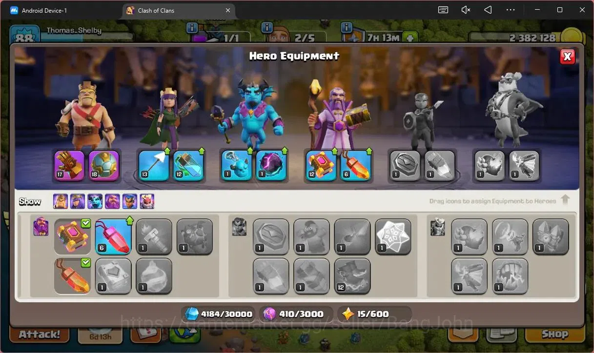 Clash of Clans Accounts Global | TH 12-BH 7 | LVL 88 | HH 6 | BK 22, AQ 24 image 12